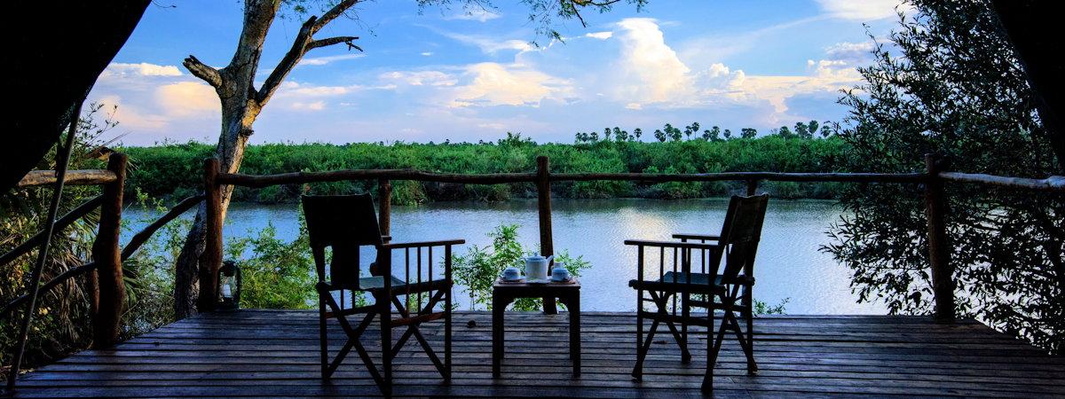Selous Impala Camp overlooking the Rufiji River