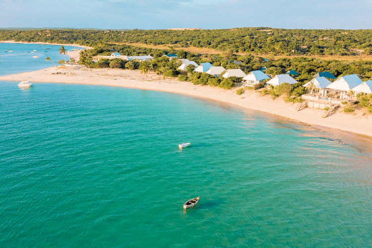 Azura Marlin Beach Benguerra Island Mozambique beach villas PADI dive centre turquoise Indian Ocean