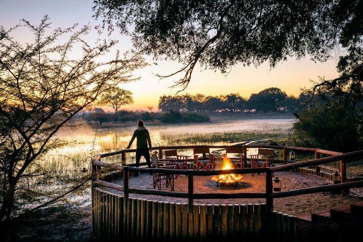 Chief's Camp Moremi Game Reserve jackalberry grove 10 pavilions pizza deck Big Five Botswana Condé Nast