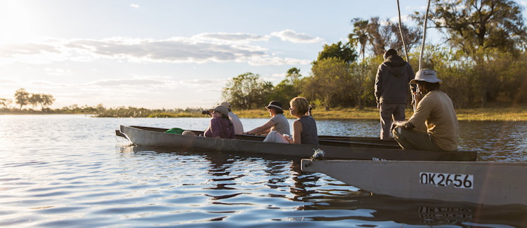 Okavango Delta mokoro day tour Maun traditional dugout canoe waterways wildlife birdlife Botswana