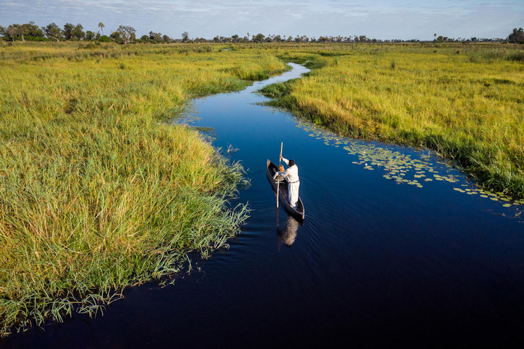 Okavango Delta breathtaking landscapes aerial channels lagoons islands Botswana scenic flight Maun