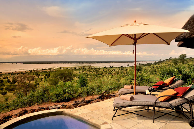 Ngoma Safari Lodge Chobe Forest Reserve 8 suites natural materials river views romantic dining Botswana