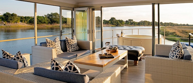 Chobe River houseboat night Botswana elephants hippos big cats buffalo sunset Namibia Caprivi
