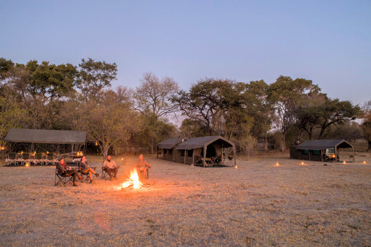 Budget Botswana safari camping group mobile tented camp self-drive affordable Okavango Delta