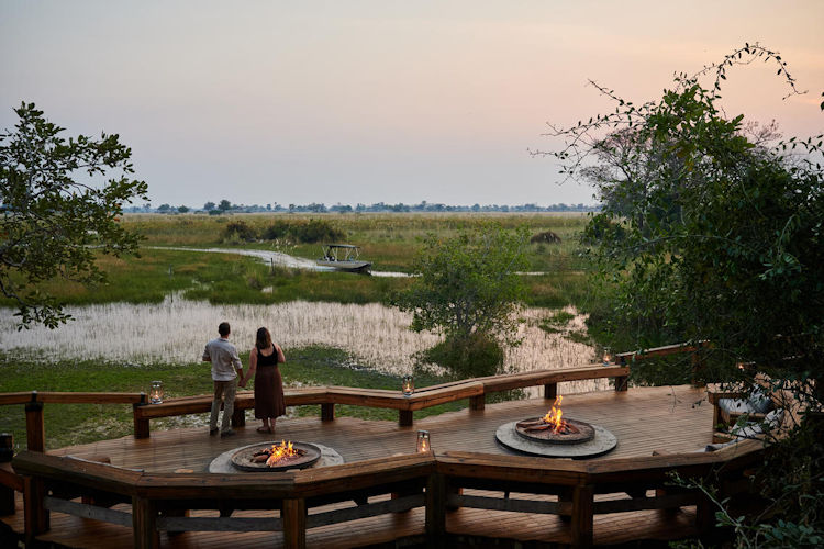 Intimate camp Okavango Delta Mombo Camp nine safari suites guided walks night drives romantic Botswana