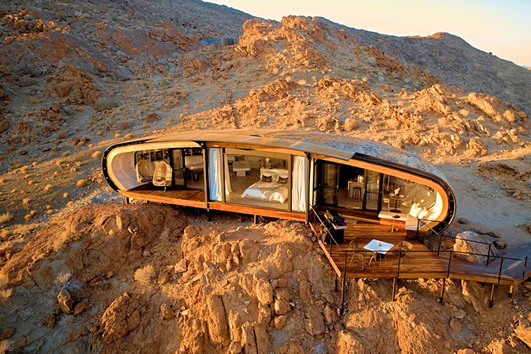 Desert Whisper Namib Desert exclusive villas private plunge pool bar kitchen en-suite desert views Namibia