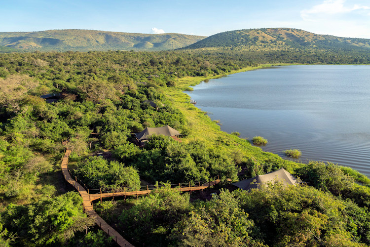 Akagera National Park Rwanda game drive Big Five Lake Ihema boat safari hippos crocodiles birds
