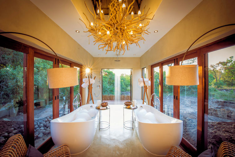 Sabi Sabi Bush Lodge thatched suites waterhole deck EleFun Centre Big Five game drives