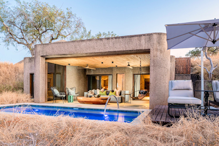 Sabi Sabi Earth Lodge Sabi Sands eco-living plunge pools Amani Spa luxury Kruger South Africa