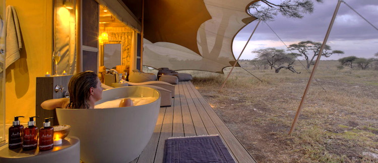 Namiri Plains Camp 10 tented suites Asilia cheetah research eastern Serengeti Tanzania