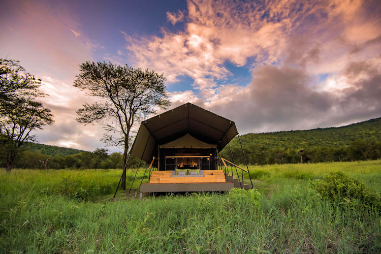 Dunia Camp central Serengeti panoramic views exceptional service luxury tented suite wildlife Tanzania