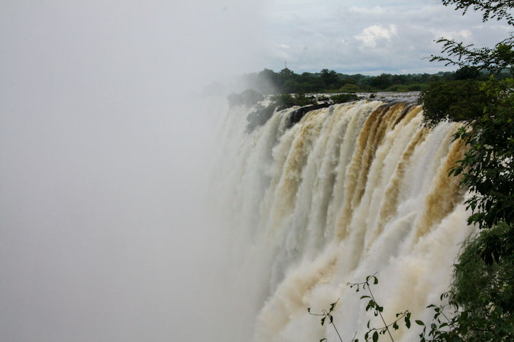 Victoria Falls Mosi-oa-Tunya Livingstone Zambia largest waterfall world Knife Edge Bridge mist spray