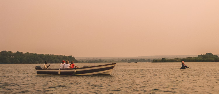 Livingstone Island Victoria Falls Devil's Pool Zambia indemnity form short swim tiny pool adrenaline eggs benedict
