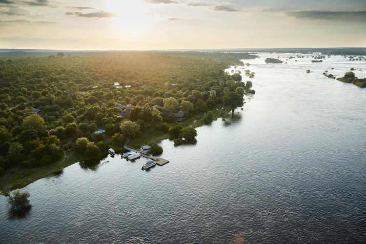 Victoria Falls River Lodge first private game lodge Zambezi National Park 2012 tented suites river views
