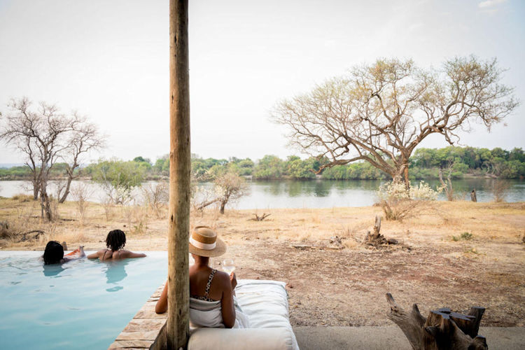 Matetsi Victoria Falls Zambezi River private game reserve gourmet dining conservation community support
