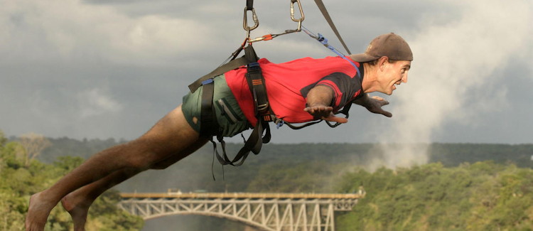Flying Fox Victoria Falls zip line Batoka Gorge all ages 2 years family adventure activity Zimbabwe Zambia