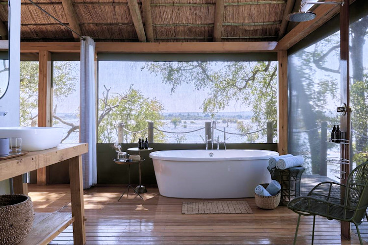 Victoria Falls River Lodge Zambezi National Park tented suites river cruises tiger fish sunset Zimbabwe