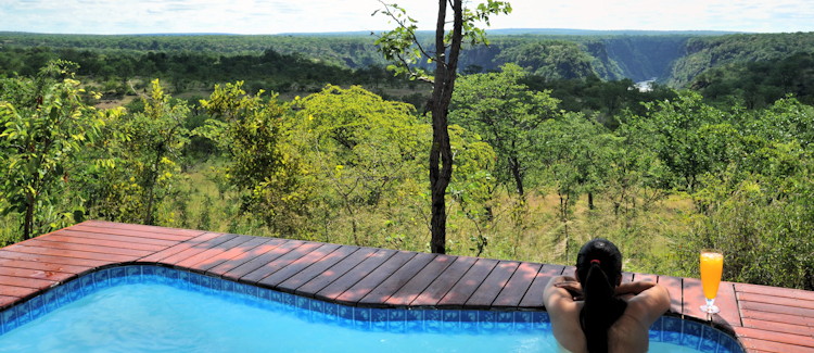 The Elephant Camp Victoria Falls Zimbabwe treehouse suite private plunge pool romantic honeymoon