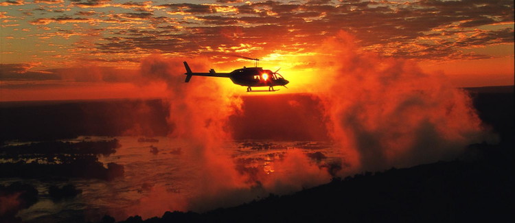 Victoria Falls helicopter tour Flight of Angels aerial view Mosi-oa-Tunya Zambezi River Zimbabwe Zambia