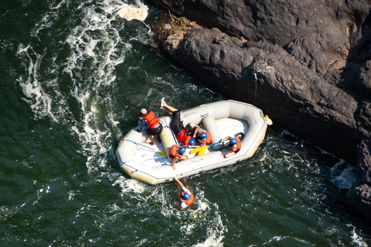 Victoria Falls adventure activities bungee jump Zambezi Bridge white water rafting zip-lining Devil's Pool