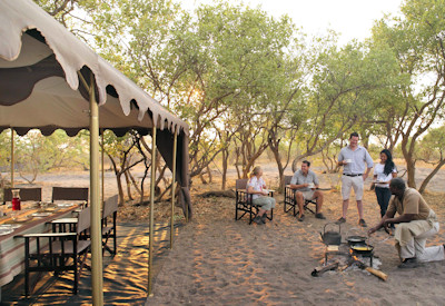 Main tented area with outdoor seating