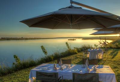 Outdoor dining at Game Lodge