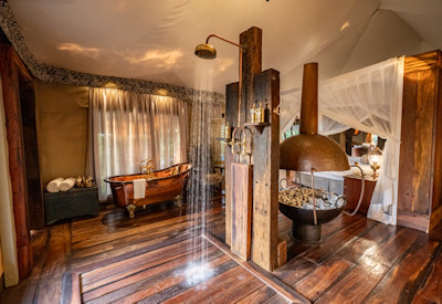 With binoculars, gas fireplace bedroom
