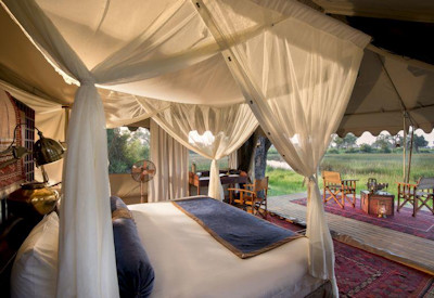 Tented suites with views of the waterways