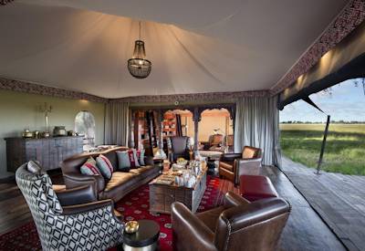 Private lounge area with views