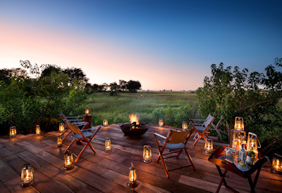 Outdoor dining options surrounded by wildlife of Botswana