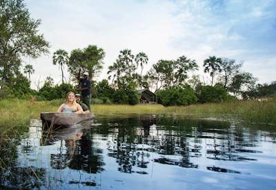 Gomoti River safari activities on running water
