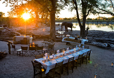 Dinning out under the Botswana stars