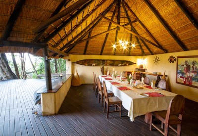 The lodge offers a indoor dining room