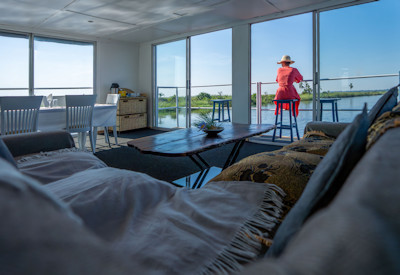 The main viewing deck and lounge area