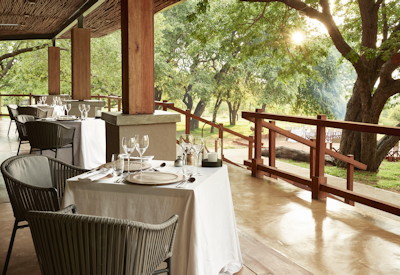 Sanctuary Chobe Chilwero dining area