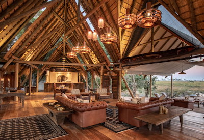 Thatched central guest camp area