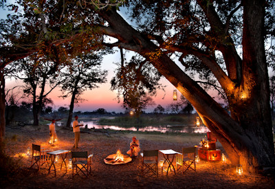 Explorers Camp overlooking the famed Selinda Spillway