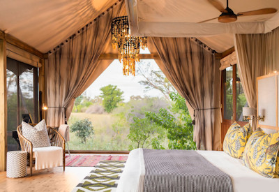 Views from those luxurious tented suites