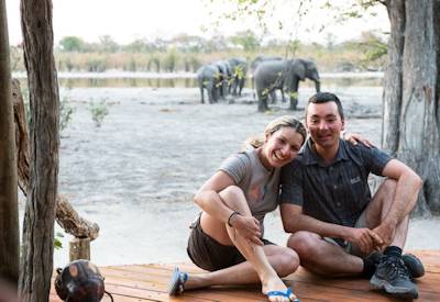 Romantic bush dinner Khwai Moremi Game Reserve Botswana Baobabs Safari budget 3-4 star