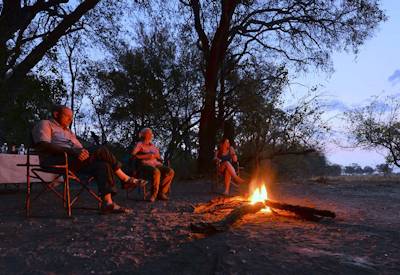 Wild camping en-suite tents Xaxaba Island Okavango Delta Botswana Delta Moremi safari