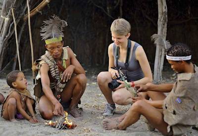 San Bushmen cultural walk family Kalahari Desert Botswana For Families safari
