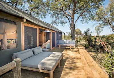 Sable Alley Camp Khwai Private Reserve family safari lion leopard wild dog Botswana