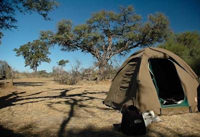 Remote participation camping Savuti Marsh waterhole elephant sundowners Botswana Wildside