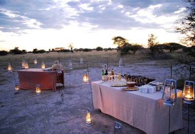 Open fire 3-course dining Moremi Game Reserve Discover Moremi Chobe Safari Botswana