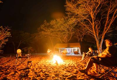 Campfire under African stars Chobe National Park Discover Moremi Chobe Safari Botswana