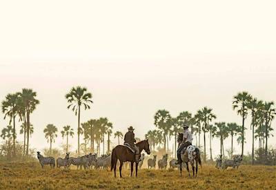 Makgadikgadi Pans vast salt pans horse riding safari family Kalahari Botswana