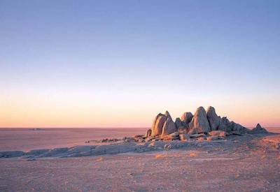 Kubu Island ancient baobabs world's largest flamingo breeding site Makgadikgadi Botswana