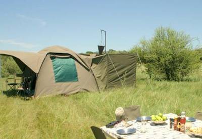 En-suite dome tent mobile camp Savuti Channel Chobe National Park Livingstone Safari