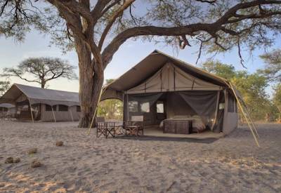 Private remote campsite Selinda Reserve 320000 acres northern Botswana luxury tented safari