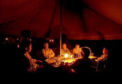 Night drive spotlight Khwai nocturnal wildlife Botswana Miracle Rivers mobile safari